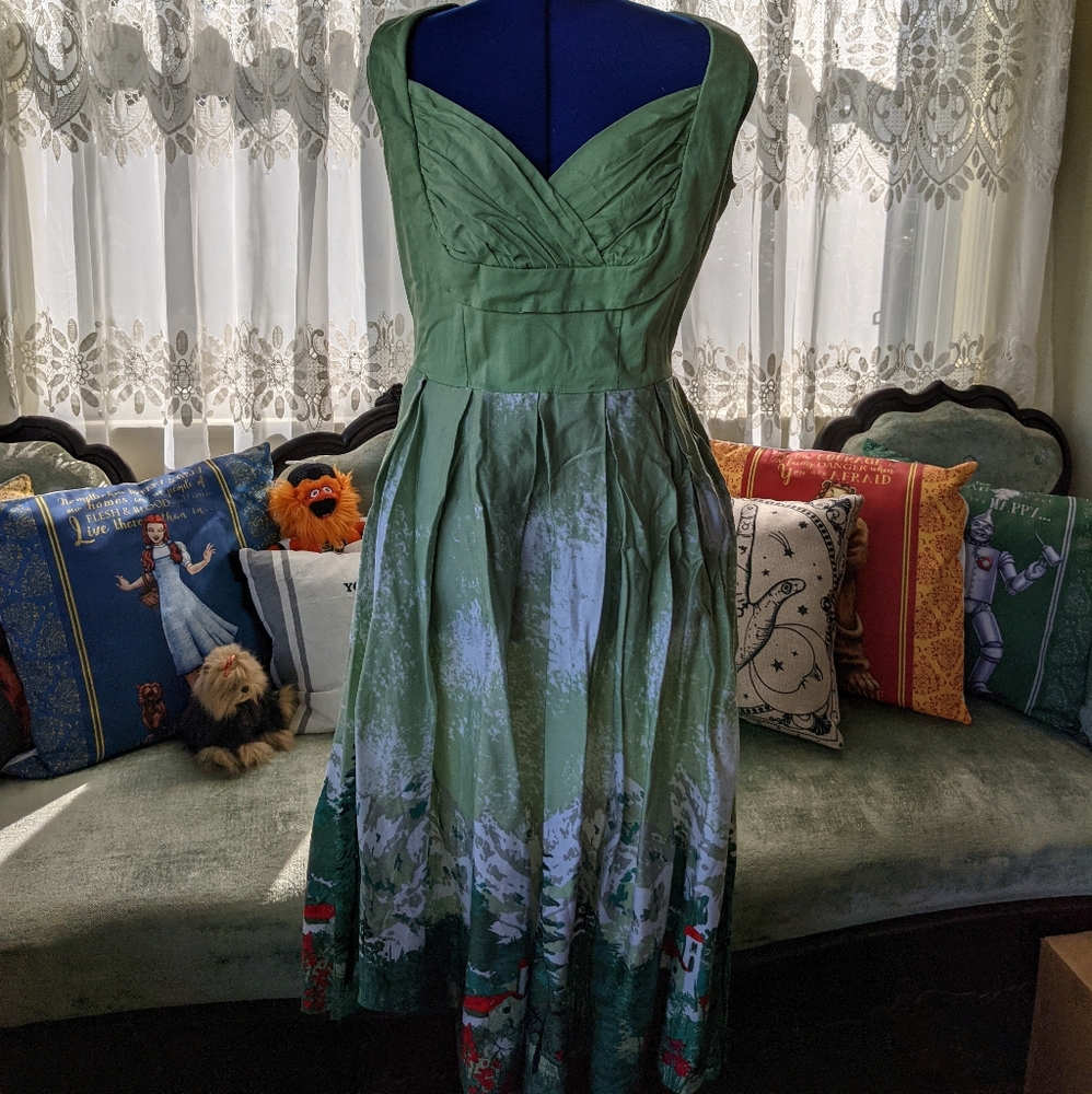 Storybook pinup dress medium